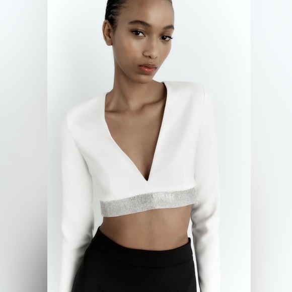 SPARKLY CROP TOP - Picture 3 of 5